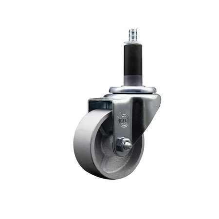 Service Caster 3'' Semi Steel Wheel Swivel 1-1/8'' Expanding Stem Caster SCC-EX20S314-SSS-118